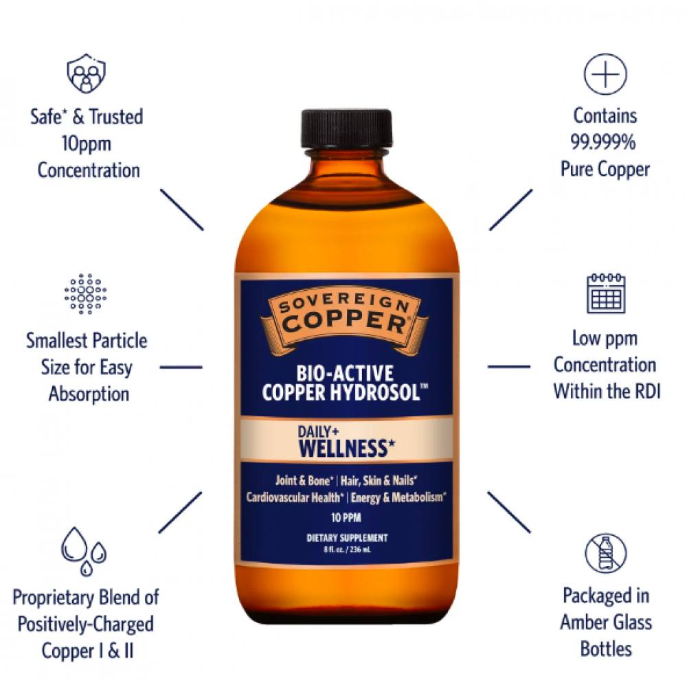 8oz Sovereign Copper BioActive Copper Hydrosol The Remedy Room