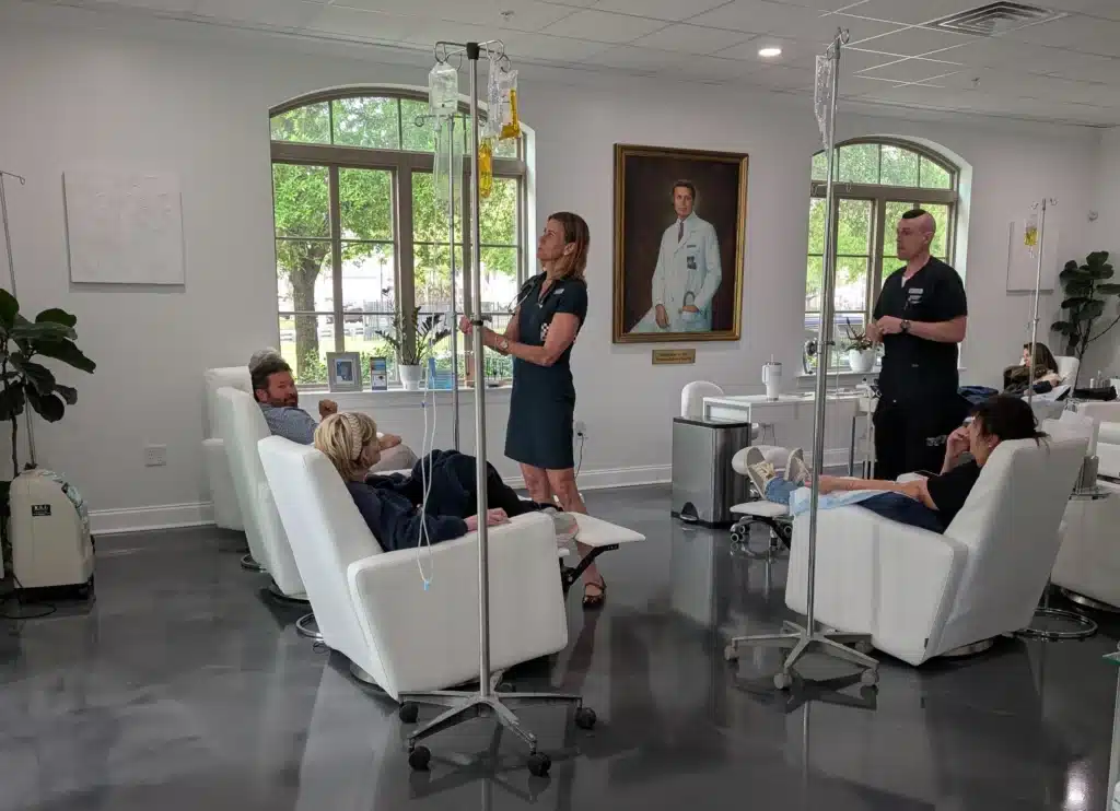 ping patients with procaine IV in the remedy room New Orleans 