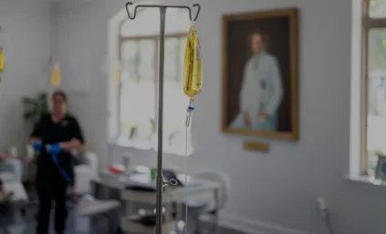 Vitamin C IV prepared to infuse, boosting patient energy and ready for administration